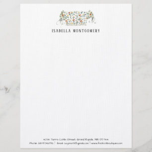 Persoonlijke briefhoofd met watercolor modeontwerp
