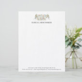 Persoonlijke briefhoofd met watercolor modeontwerp (Staand voorkant)
