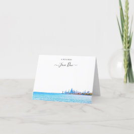 Persoonlijke briefkaart met Chicago-skyline