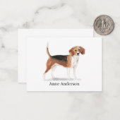 Persoonlijke briefkaart van Beagle (Voorkant / Achterkant in situ)