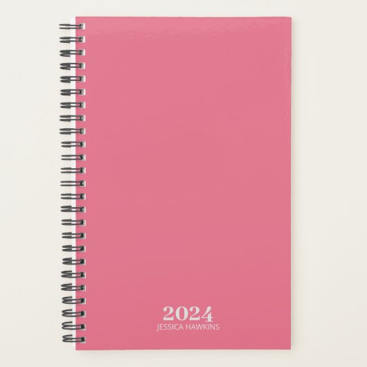 Persoonlijke briefpapier · Bubblegum Pink Weekly Planner (Voorkant)