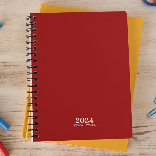 Persoonlijke briefpapier · Crimson Red Weekly Planner