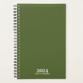 Persoonlijke briefpapier · Dark Olive Green Weekly Planner (Voorkant)