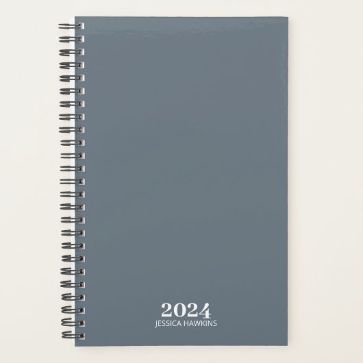 Persoonlijke briefpapier · Dusty Blue Weekly Planner (Voorkant)