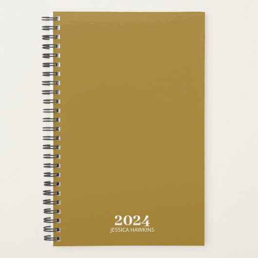 Persoonlijke briefpapier · Gold Weekly Planner (Voorkant)