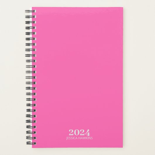 Persoonlijke briefpapier · Hot Pink Weekly Planner (Voorkant)