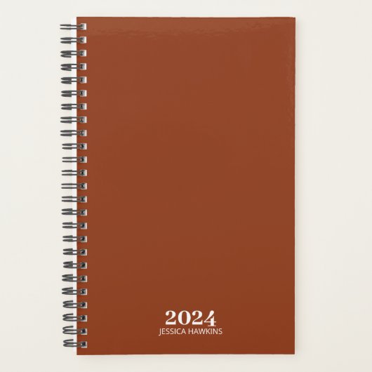 Persoonlijke briefpapier · Terracotta Weekly Planner (Voorkant)