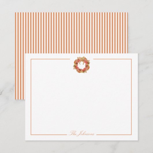 Persoonlijke briefpapier voor Herfst Thanksgiving Notitiekaartje (Voorkant / Achterkant)