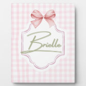 Persoonlijke Brielle Baby Meisje Slaapkamer Boog&G Fotoplaat (Voorkant)