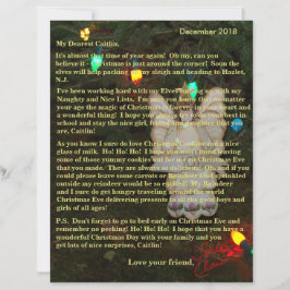 Persoonlijke brieven van de Kerstman Engel lichten