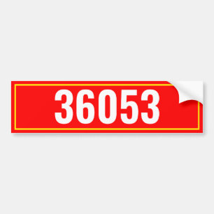 Persoonlijke brievenbusnummer bumpersticker