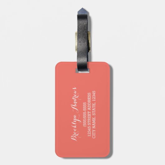 Persoonlijke BrightStor & Faux Gold Bagagelabel (Achterkant verticaal)