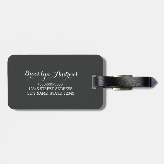 Persoonlijke BrightStor & Faux Gold Bagagelabel (Achterkant horizontaal)