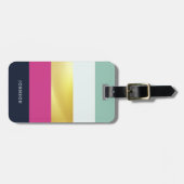 Persoonlijke BrightStor & Faux Gold Bagagelabel (Voorkant horizontaal)