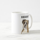 Persoonlijke brindle Boxer Dog Beverage Coaster Koffiemok (Voorkant rechts)