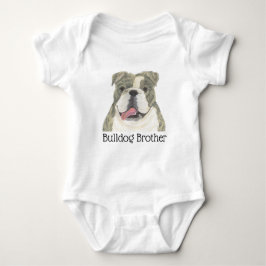 Persoonlijke brindle & witte Engelse Bulldog Hond Romper