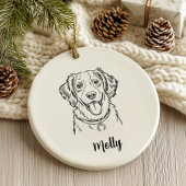 Persoonlijke Brittany Spaniel Kerstmis Keramisch Ornament