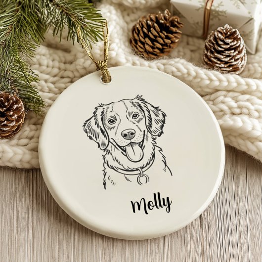 Persoonlijke Brittany Spaniel Kerstmis Keramisch Ornament