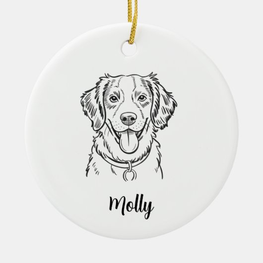 Persoonlijke Brittany Spaniel Kerstmis Keramisch Ornament (Voorkant)