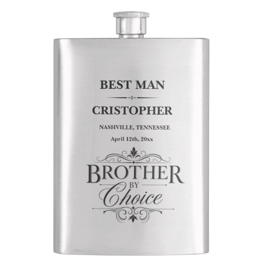 Persoonlijke Broer Bij Keuze Getuige Flacon (Voorkant)