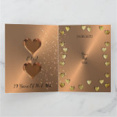 Persoonlijke Bronze 19th Wedding Jubileum Kaart (Binnen)