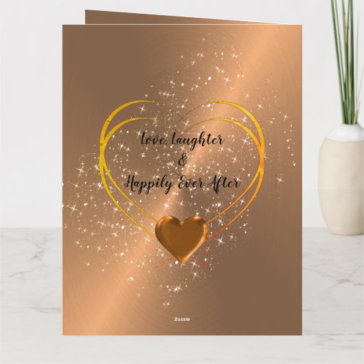 Persoonlijke Bronze 19th Wedding Jubileum Kaart (Achterkant)