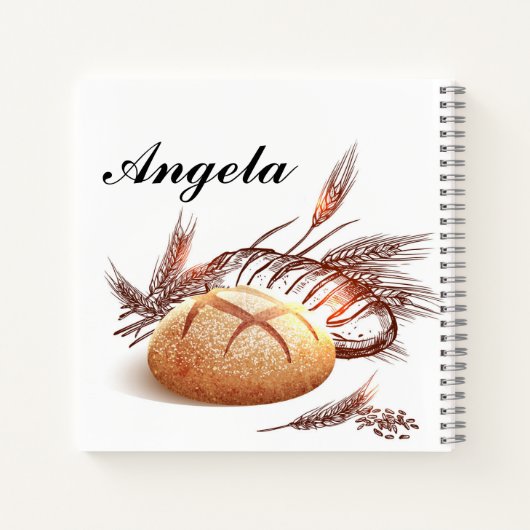 Persoonlijke Brood Recipe-laptops Notitieboek (Achterkant)