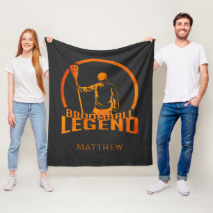 Persoonlijke Broomball Legend Cute Sports Fleece Deken