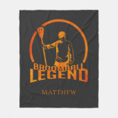 Persoonlijke Broomball Legend Cute Sports Fleece Deken (Voorkant)