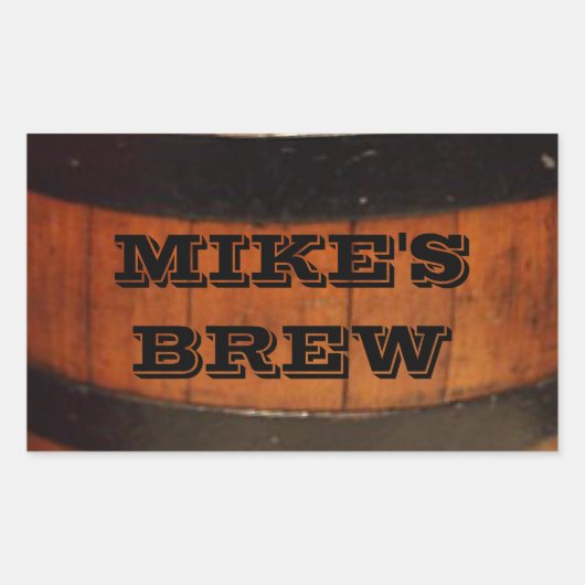 Persoonlijke brouwerijlabels voor thuis rechthoekige sticker (Voorkant)