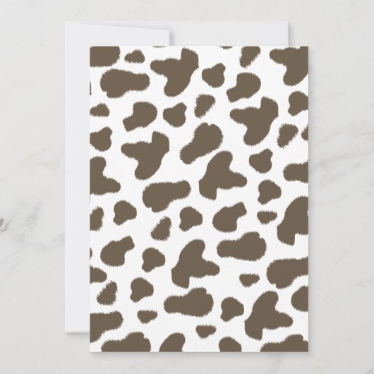 Persoonlijke Brown Cowboy Baby shower Uitnodiging (Achterkant)