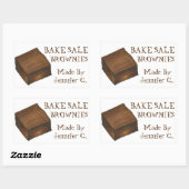 Persoonlijke brownies van de Bake-verkoop die door Rechthoekige Sticker (Vel)