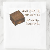 Persoonlijke brownies van de Bake-verkoop die door Rechthoekige Sticker (Tas)
