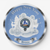 Persoonlijke Bruce Clan Badge Winter Papieren Bordje (Voorkant)