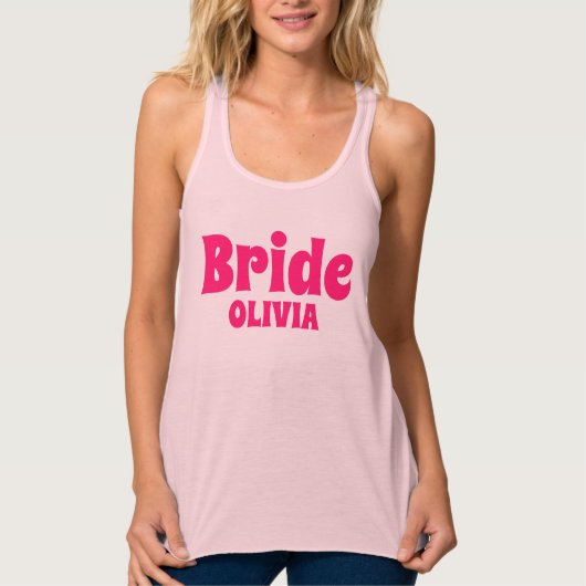 Persoonlijke Bruid Bachelorette Tanktop (Voorkant)