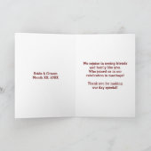 Persoonlijke Bruid & Bruidegom Bedankt Huwelijkska (Binnen)