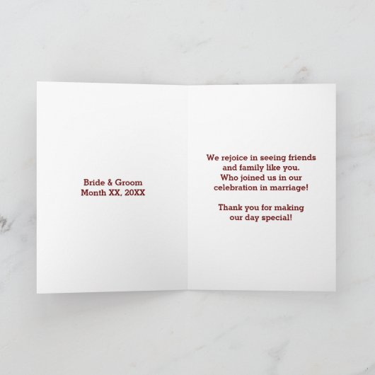 Persoonlijke Bruid & Bruidegom Bedankt Huwelijkska (Binnen)