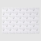 Persoonlijke Bruid & Bruidegom Zilveren Hartjes Tr Tissuepapier (Voorkant)