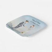 Persoonlijke bruid en bruidebruid papieren bordje (Gebogen)