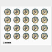 Persoonlijke Bruid en Bruidegom Ronde Sticker (Vel)