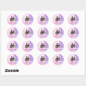 Persoonlijke Bruid en Bruidegom  Ronde Sticker (Vel)