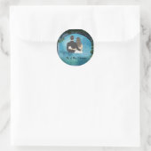 Persoonlijke Bruid en Bruidegom  Ronde Sticker (Tas)