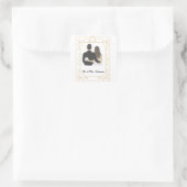 Persoonlijke Bruid en Bruidegom Vierkante Sticker (Tas)