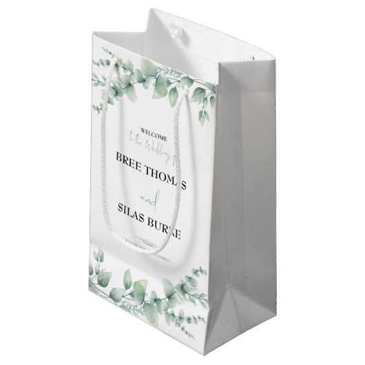 Persoonlijke bruid- en bruinnaambruiloft klein cadeauzakje (Voorkant Gekanteld)