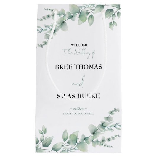 Persoonlijke bruid- en bruinnaambruiloft klein cadeauzakje (Voorkant)