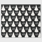 Persoonlijke bruid met lange jurk Bruidsfeest Cadeaupapier (Vlak)