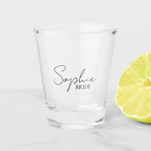 Persoonlijke Bruid Shot Glas (Voorkant)