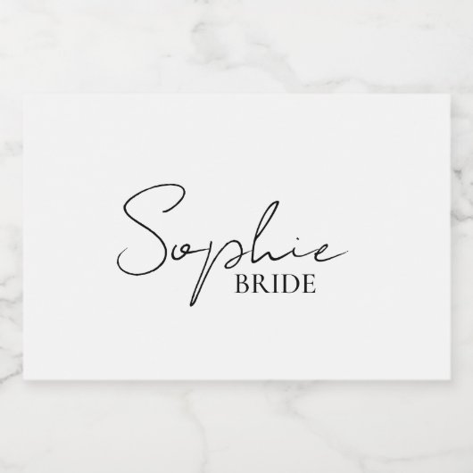 Persoonlijke Bruid Sparkling Wijnetiket (Enkel label)