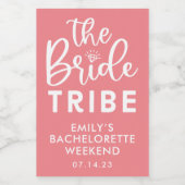 Persoonlijke Bruid Stam Bruidsfeest Wijn Etiket (Enkel label)