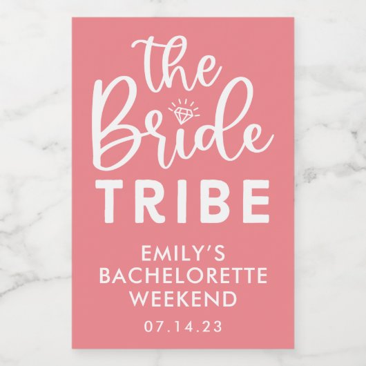 Persoonlijke Bruid Stam Bruidsmeisjes Uitstapje Wijn Etiket (Enkel label)